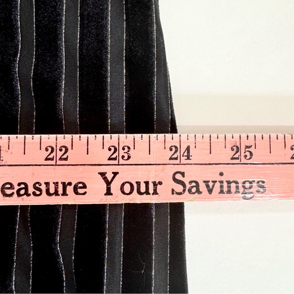 J. Jill Wearever Collection Dress Women's Large Velvet Sleeveless Striped Black - Picture 11 of 14